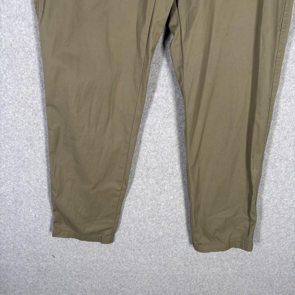 Talbots Pants 8 Khaki Green Relaxed Chino Stretch Trousers Cotton Loose Academia - Picture 3 of 11